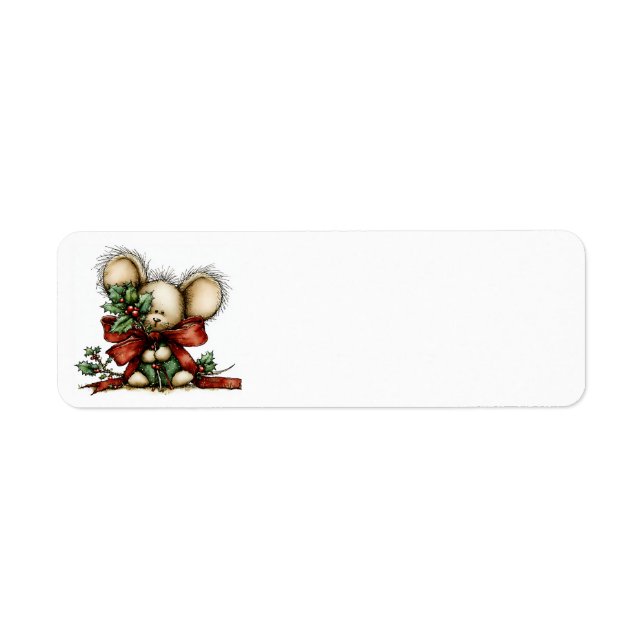 Whimsical Christmas Address Labels Returadress Etikett (Framsidan)