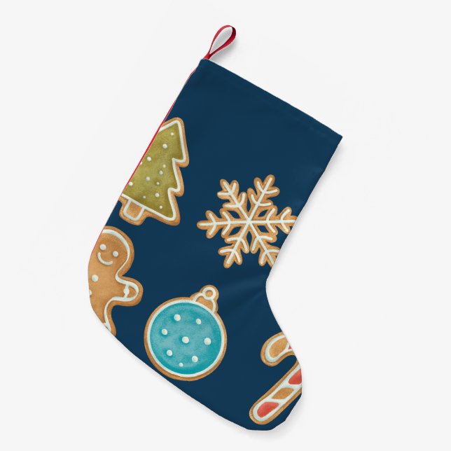 Whimsical Christmas Cookie Icons Liten Julstrumpa (Framsidan (Hängande))