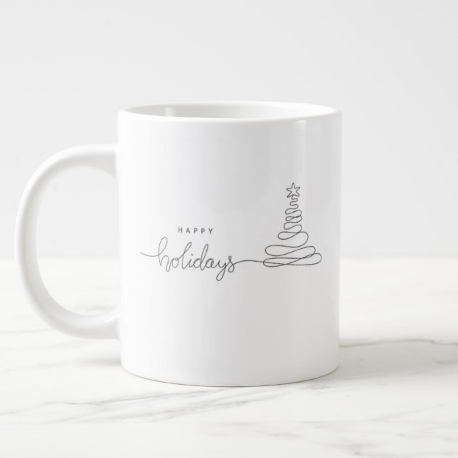 Whimsical Christmas Mug – Cheerful Holiday Coffee  Jumbo Mugg (Vänster)