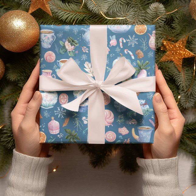 Whimsical Christmas Pattern Wrapping Paper  Presentpapper (Skapare uppladdad)