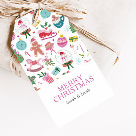Whimsical Christmas Presentetikett