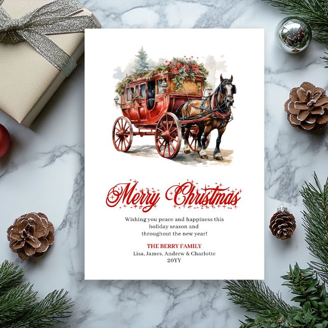 Whimsical Christmas scene editable greeting card Julkort (Whimsical Christmas scene editable greeting card

)