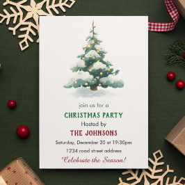 Whimsical Christmas Tree Dinner Party Invitation Inbjudningar