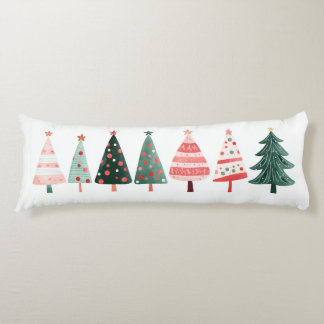Whimsical Christmas Trees Holiday Pillow Kroppskudde