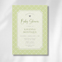 Whimsical Citrus Grön Diamant Baby Shower