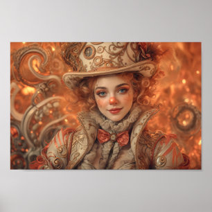 Whimsical Clockwork Karneval Muse Affisch