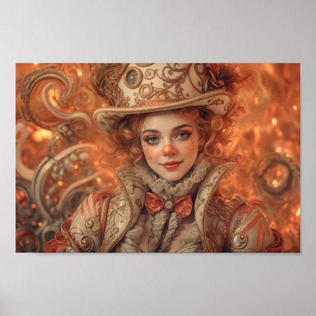 Whimsical Clockwork Karneval Muse Affisch (Framsidan)