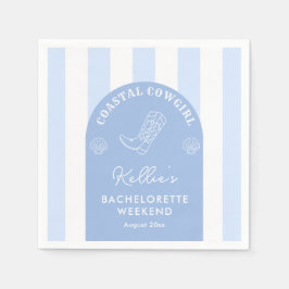 Whimsical Coastal Cowgirl Bachelorette Party Pappersservett