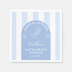 Whimsical Coastal Cowgirl Bachelorette Party Pappersservett