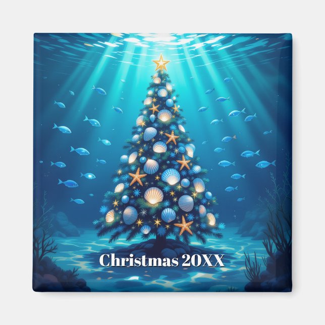 Whimsical Coastal Holiday Magnet (Framsidan)