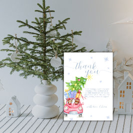 Whimsical Cold Outside Reindeer Bear Baby Shower  Tack Kort