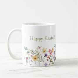 Whimsical Colorful Wildflower Bloom Spring Easter Kaffemugg