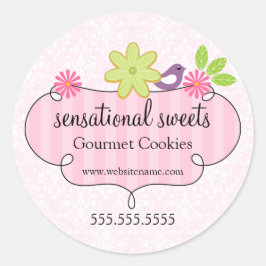 Whimsical Cookie Bakery Packaging Runt Klistermärke