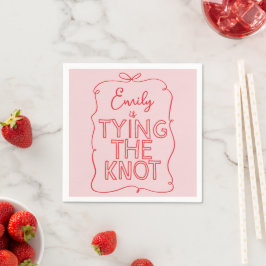 Whimsical coquette båge som knyter knuten bröllops pappersservett