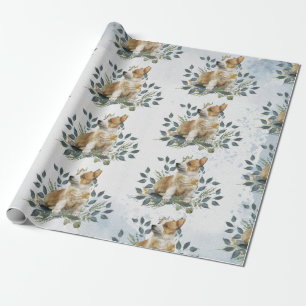 Whimsical Corgi Puppy Hund Presentpapper