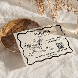 Whimsical cosmic plant RSVP Reply Card OSA Kort