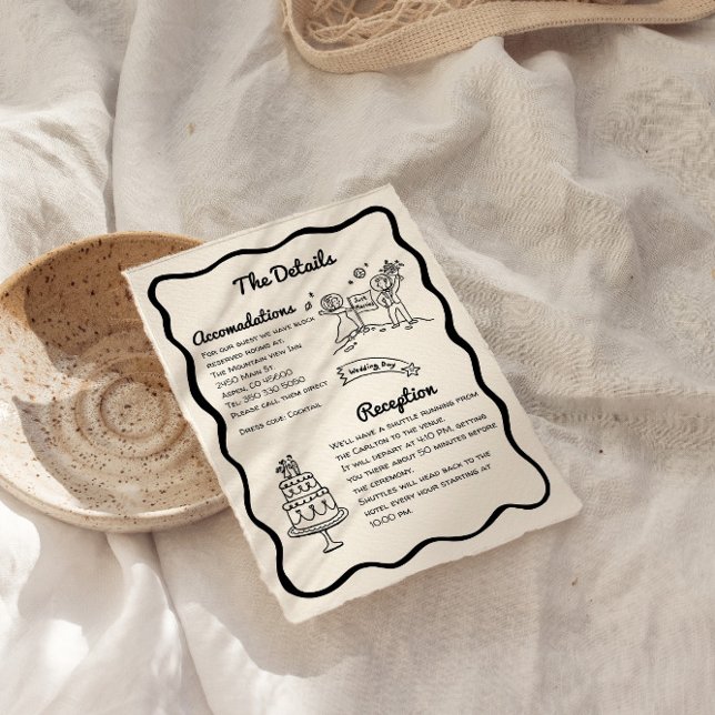 Whimsical cosmic space The details Enclosure Card Tack Kort (Cosmic space whimsical wedding details card)