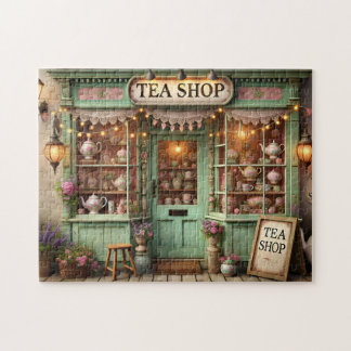 Whimsical Cottage Tea Shop Blomsterdisplay Pussel