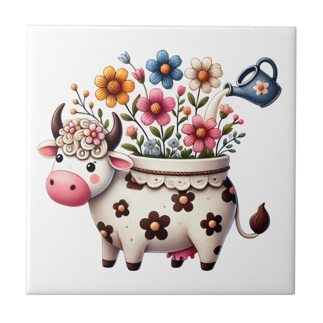 Whimsical COW Kakelplatta (Framsidan)