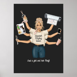 Whimsical Crafting Drottning Poster