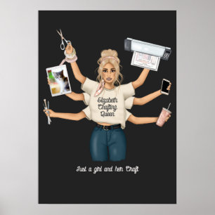 Whimsical Crafting Drottning Poster