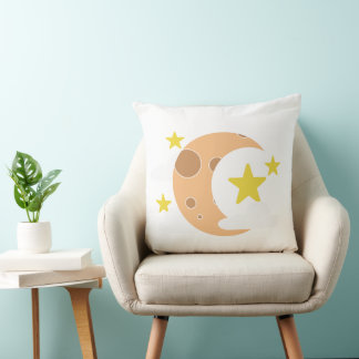    Whimsical Crescent Moon Pillow Kudde