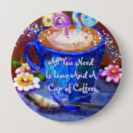 Whimsical Cup of Coffee Floral Personalized Knapp