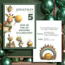 Whimsical Custom Personalized Birthday Invitation Inbjudningar