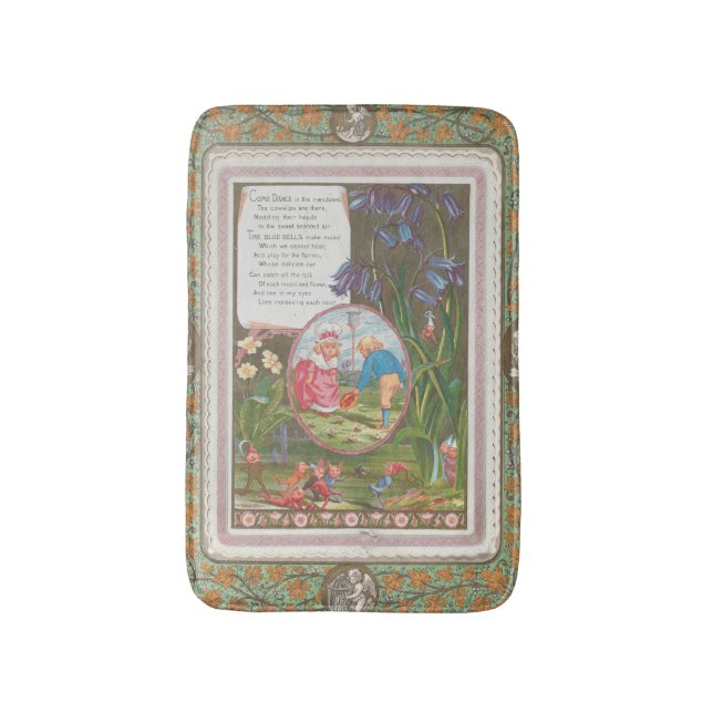 Whimsical Cute Antique Valentine, Kate Greenway Badrumsmatta (Framsidan (Vertikal))