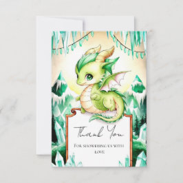 Whimsical Cute Dragon Baby Shower Tack Kort