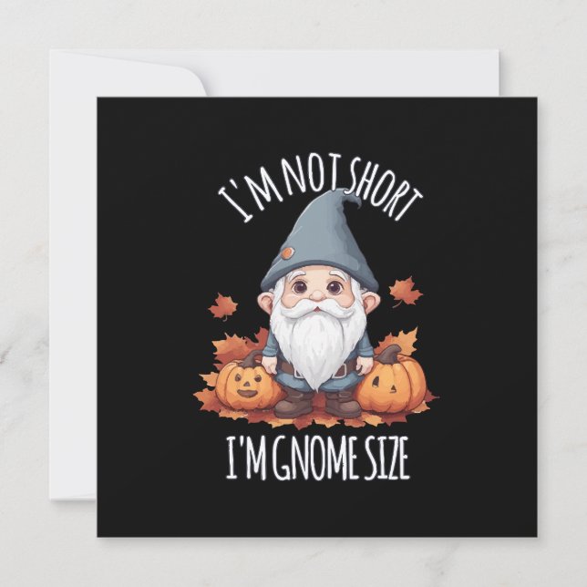 Whimsical Cute Gnome i höst Inbjudningar (Framsida)