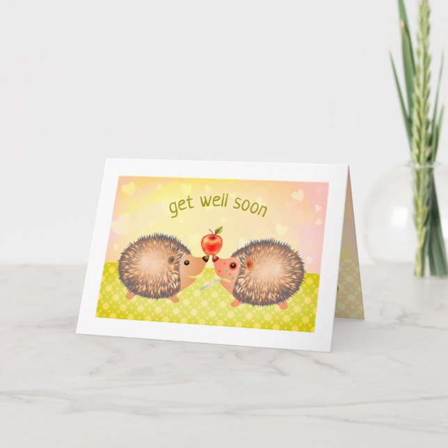 Whimsical Cute Hedgehog kommer snart Kort (Framsida)