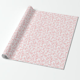 Whimsical Cute Pink Bows Pattern Girly Gift Presentpapper