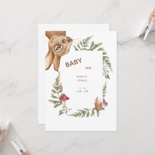 Whimsical Cute Rabbit Baby Shower-inbjudan Inbjudningar