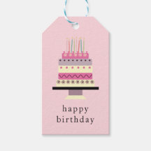 Whimsical Cute Retro Girly Rosa Birthday Cake