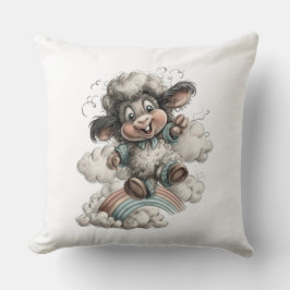 Whimsical Cute Sheep Kudde