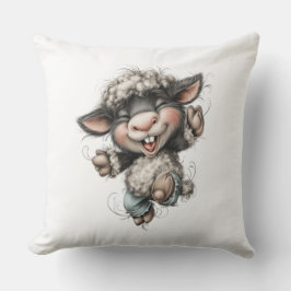 Whimsical Cute Sheep Kudde
