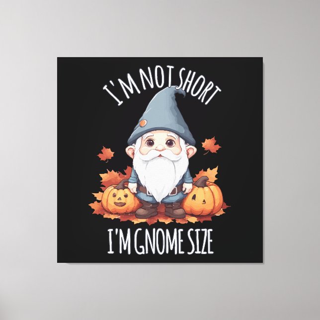 Whimsical Cute Tomte på Hösten Canvastryck (Framsida)