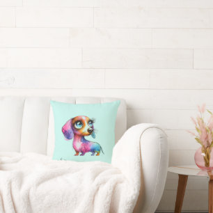 Whimsical Dachshund Kudde
