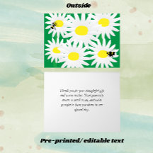 Whimsical Daisy Personlig Notkortsedel