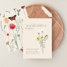 Whimsical Daisy Vildblomma Sjungbröllopsfest Inbjudningar