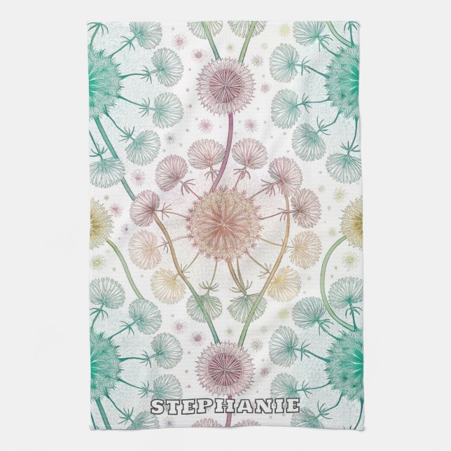 Whimsical Dandelion Breeze - Pastel Botanical Kökshandduk (Vertikal)