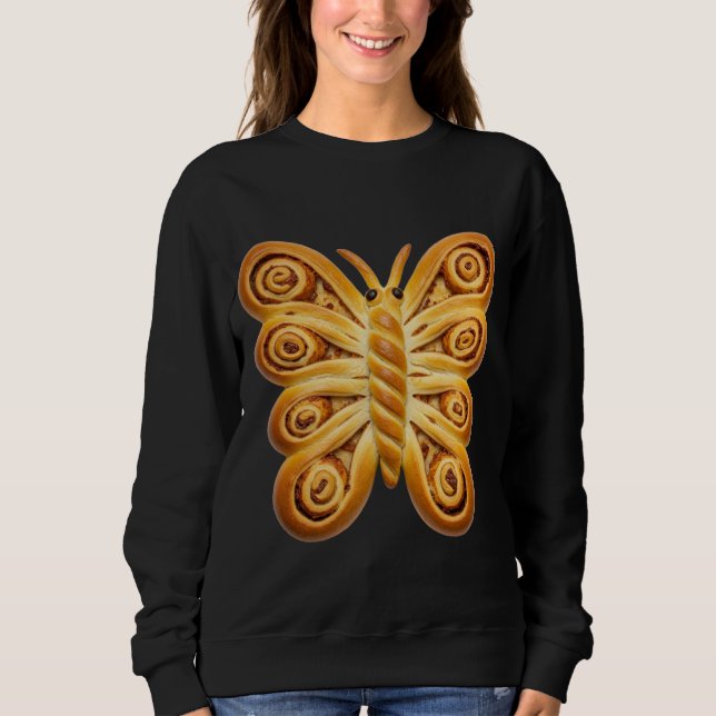Whimsical Danish Pastry Butterfly T Shirt (Framsida)