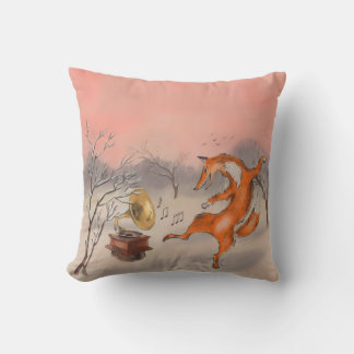 Whimsical Dansande Räv Naturinspirerad Hemdekor Kudde