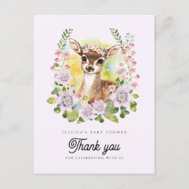 Whimsical Deer  Baby Shower Tack Kort