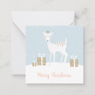 Whimsical Deer Jul Anteckningskort