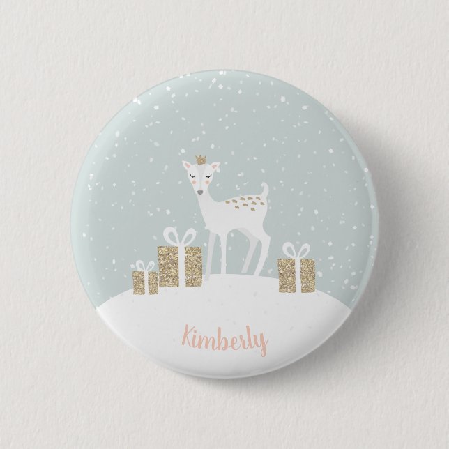 Whimsical Deer Jul Knapp (Framsida)