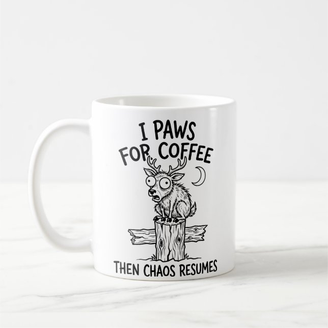 Whimsical Deer Klassisk Kaffe Mugg (Vänster)