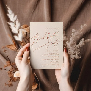 Whimsical Desert Beige Bachelorette Party Inbjudningar