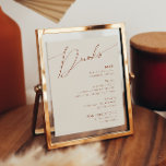 Whimsical Desert | Beige Bröllop Drinks Menu Poster<br><div class="desc">Den här vismatiska öknen | Beige bröllop-dryckens meny poster är perfekt för din enkla westerna sojge och terracotta-jordtoner bröllop. Den neutralt örhänta paletten Bho färg är vintage sydväst med ett modernt reflexkänsla. Skriptet är en känslig, minimalistisk, handskriven kalligrafi som är ganska elegant och romantisk. Produkten är redigerbar och har gott...</div>